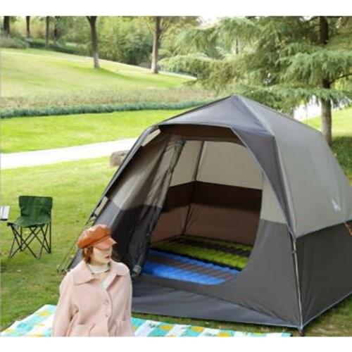 Outdoor camping free tent full automatic 4 people-6 people multiplayer double rainproof camping picnic tent