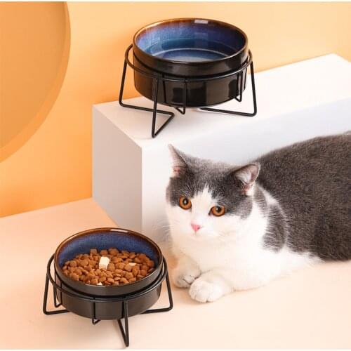 Free Customized Pet Name Ceramic Black Cat Bowl Dog Food Water Feeder Dog Accessories Durable Cat Dogs Feeders Puppy Feeder Bowl