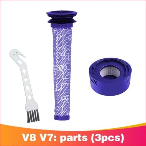 Post Filter and Pre-Filter Assembly Replacement Pack Kit for Dyson SV11 V7 Motorhead SV10 V8 Animal/Absolute Vacuums Spare Parts