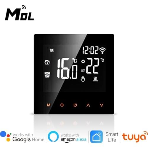 MOL Tuya Smart Life WiFi Thermostat Temperature Controller for Water/Electric floor Heating Water/Gas Boiler Works Alexa Google