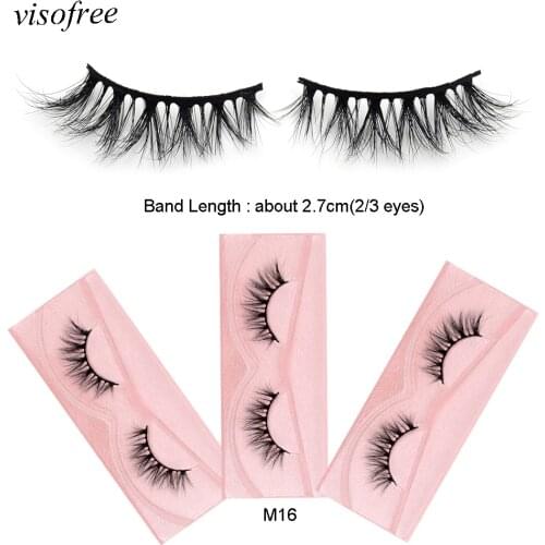 Visofree 3D Mink 1 pair Eyelashes New Arrival 100% Cruelty free Cross Lashes Fluffy Sexy Soft Handmade False Eye lashes M16