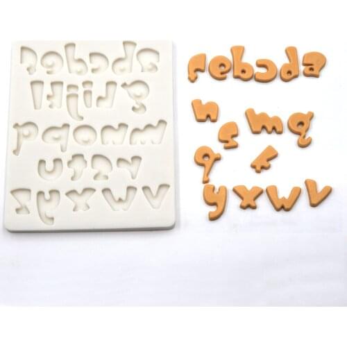 26 English Letters Chocolate Silicone Molds Handmade Soap Candy Pan Cookies Tool Cake Mould