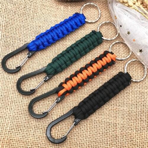 Tactical Rope Military Lanyard Outdoor Anti-lost Safety Rope for key Keychain Camping Survival Paracord Cord Rope woven pendant
