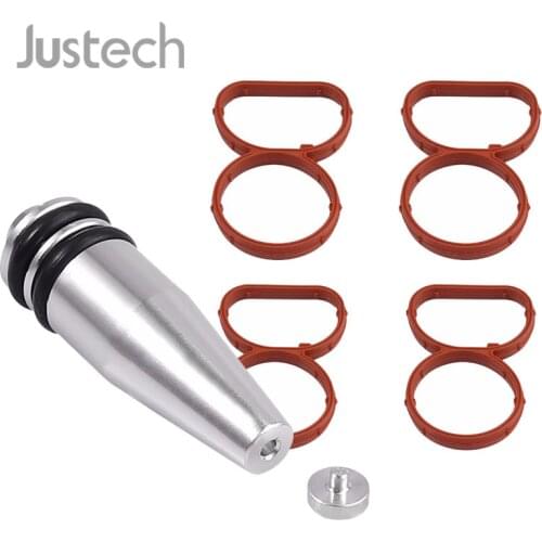 Justech For BMW N47 Intake Swirl Flap Delete Blank Plug Bung Metal With Manifold Gaskets 11618507239 11617801438