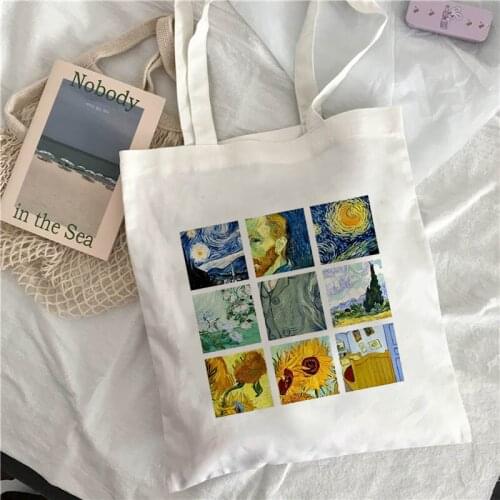 Graphic Tote Handbags Shopping Bag Harajuku Style Women Canvas Shoulder Bags Female Tote Bag Eco Reusable Large Capacity