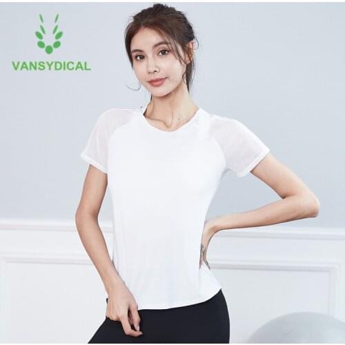 2021 Women Summer Sports Running T-shirts Quick Dry Mesh Gym Yoga Shirts Short Sleeve Loose Fitness Training Jogging Sportswear