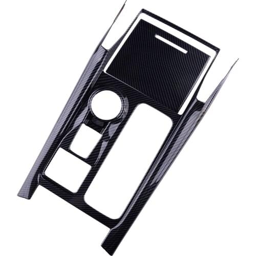 1 Set ABS Interior Gear Shift Box Panel Cover Trim Frame Carbon Fiber Texture LHD Fit For Ford Explorer 2020-2021