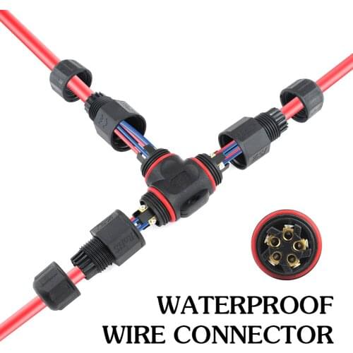 10pcs 2/3/4/5 Pin Adapter Set Wire Screw LED Light Connector Cable IP68 Electrical Terminal Waterproof Junction Box Outdoor