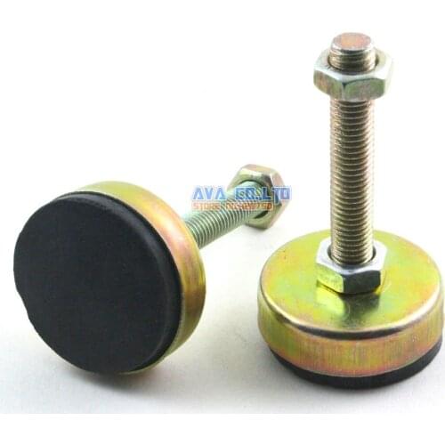 4 Pieces 54mm Base M12x80mm Adjustable Anti Slip Lathe Leg Furniture Leveling Feet Pad