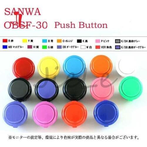 50 pcs Official Original OBSF-30 Sanwa Push Button for Coin Operated Arcade Game cabinet parts accessories
