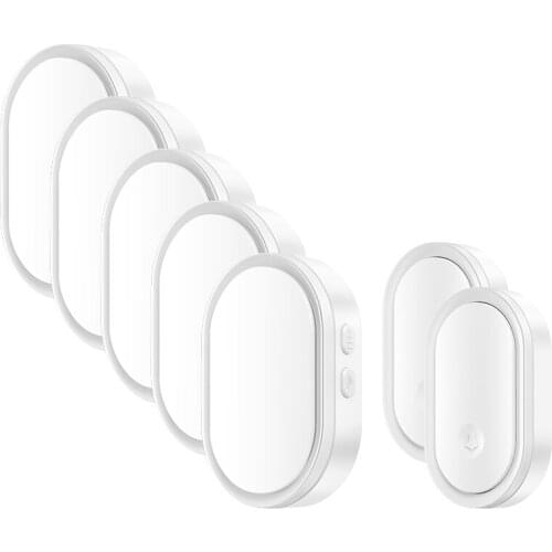 CACAZI Smart Wireless Doorbell Waterproof Touch Button 2 Button 5 Receiver 300M Range Home Security Door Call Bell 36 Ring