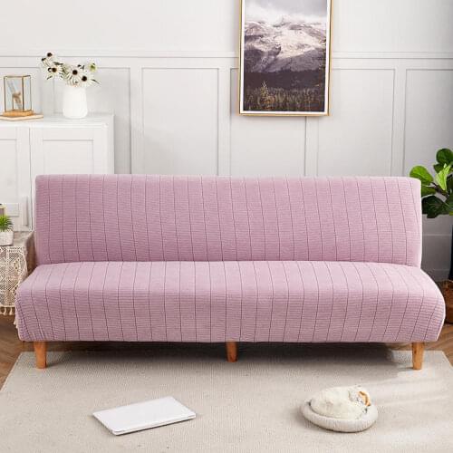 Armless Sofa Beds Cover Solid Color Housse Canapé Elastic Plaid Sofa Protector Simple Style Sofa Cover Without Armrest Canapés
