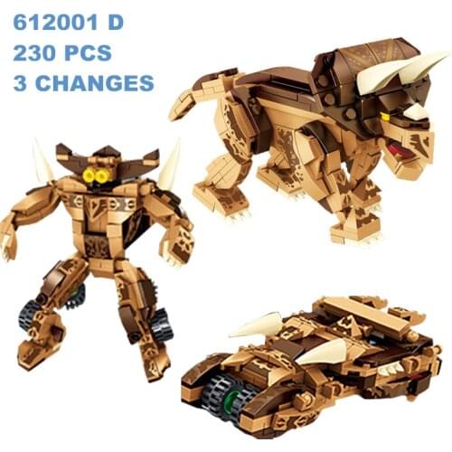230 PCS Jurassic World Dinosaur Building Blocks Triceratops Aircraft Robot Mini Bricks Assemble Parts For Kids Childrens Toys