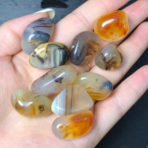 Beautiful stones natural tumbled minerals palm agate gemstones healing crystals for healing gift