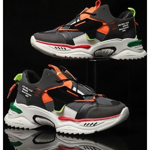 Outdoor Trainers Sneakers White Orange Non-slip Comfort Mens Casual Shoes Fashion Men Sneakers Luxury Brand Zapatillas Hombre