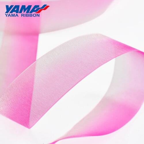 YAMA Polyester Ombre Organza Ribbon 9 13 16 19 22 25 38mm 200Yards/roll 3/8 - 1.5 inch Hand made Silk Ribbons for Crafts DIY