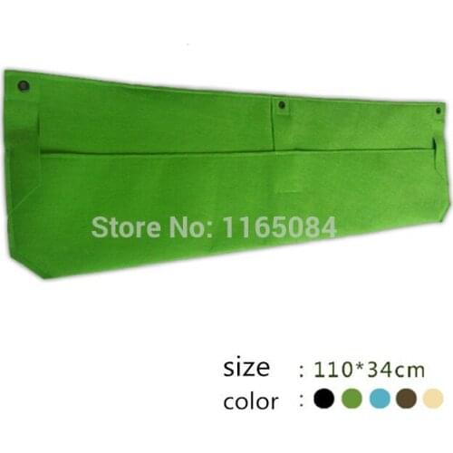 Best high quality Garden Planter Wall-mounted Polyester Home Gardening Flower Planting Bags Living Indoor Wall Planter34*100cm