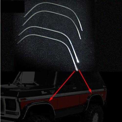 1Set Metal Wheel Eyebrow Decorative Strips For Bronco Traxxas TRX4 TRX 4 Wheels Arch Scratchproof Guard RC Car Parts