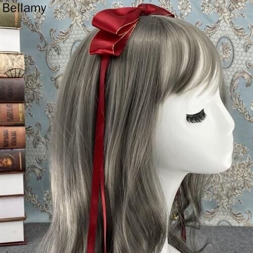 Lovely Sweet Hair Hoop Anime Maid Cosplay Headband Lolita Lace Flower Headwear Hair Accessory Hand made crafts small bell