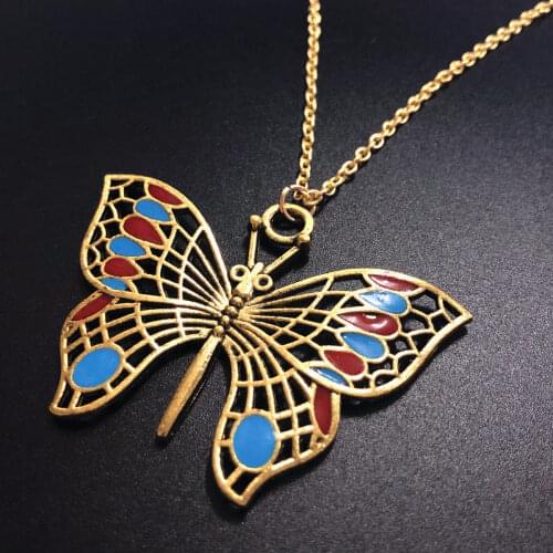 2021fashion Butterfly Pendant Necklace, Monarch Butterfly , Flower Butterfly, Insect Jewelry For women gifts