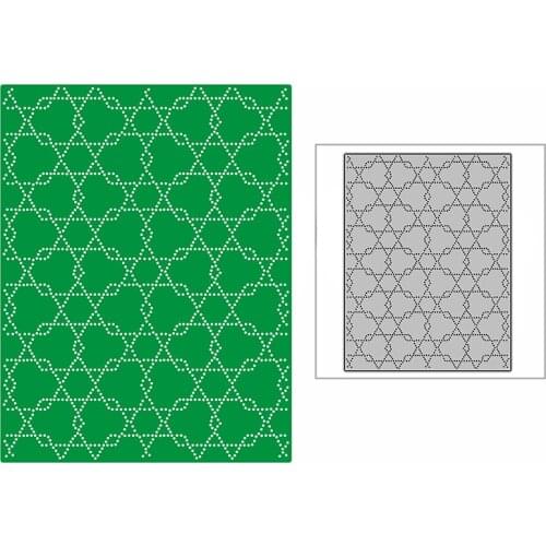 New Dotted Crossed Hexagons Background Panel 2021 Metal Cutting Dies for DIY Scrapbooking and Card Making Embossing Craft Set