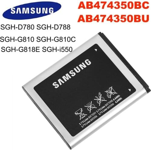 SAMSUNG Orginal AB474350BU AB474350BC battery 1200mAh For Samsung SGH-D780 SGH-D788 SGH-G810 SGH-G810C SGH-G818E SGH-i550