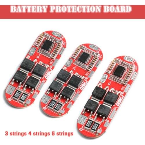 BMS 25 A Li-ion Battery Protection Circuit Board 12.6 V for 3S/16.8 V for 4S/21 V for 5S Battery Charging Balance Module