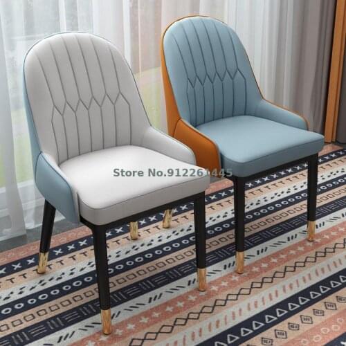 Nordic household light luxury dining chair simple backrest chair makeup negotiation chair hotel chair dining table chair desk co
