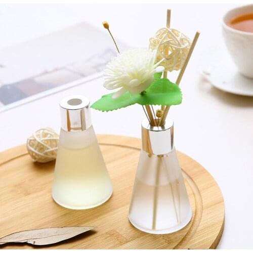 50ml Glass Bottles Reed Diffuser Sticks Essential Oil Air Freshers Flameless Aromatherapy Home Air Freshener Perfume Set