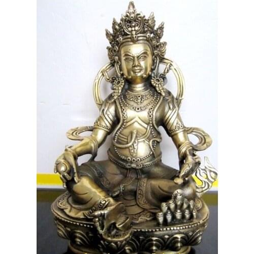 22CM Tibet Bronze Auspicious Fortuna sSatue Dzambala