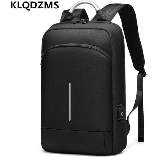 KLQDZMS Unique Mens High Quality Luxury Backpacks Business Travel Laptop Bag With USB Charging Port Designer Bag