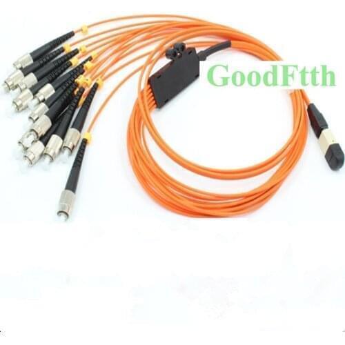 Fiber Patch Cord Trunk Cable Female MPO-FC FC-MPO Multimode 50/125 OM2 12 Cores Ribbon GoodFtth 20-50m