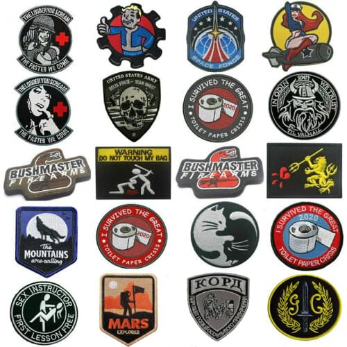 Embroidered Badges Hook Patches Army Military Clothes Insignia Accessories Tactical Patche Armbands Applique