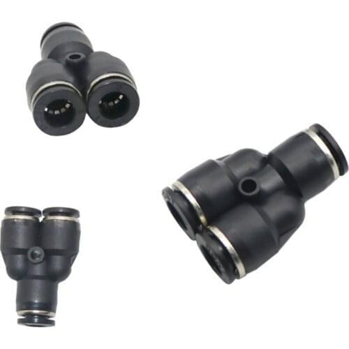 Y-type Slip-lock Quick connector Garden Pneumatic Quick coupling Low pressure mist cooling Pipe joint adapter 5 Pcs