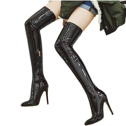 Sexy Stiletto High Heels Over The Knee Boots Women Stretch Thigh High Boots Ladies Spring Autumn Long Boots Outdoor Shoes
