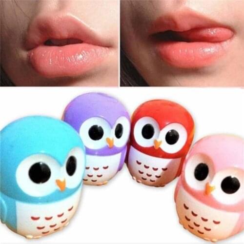 Cartoon Owl Smooth Moisturizing Nourishing Natural Plant Sphere Lady Lip Balm Anti-Cracking Lip Balm Moisturizing Chapped Lips