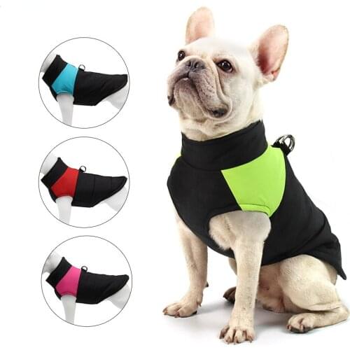 Winter Warm Dog Clothes Waterproof Pet Padded Vest Zipper Jacket Coat for Small Medium Large Dogs Chihuahua Mascotas Clothing