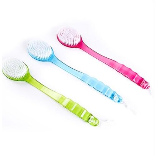 1PCS Bath Brush Back Body Shower Sponge Scrubber Brushes With Handle Exfoliating Scrub Skin Massager Exfoliation Bathroom Brush