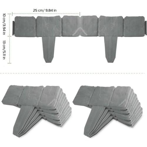 10pcs Flexible Garden Border Decorative Stone Trim 10 Pieces DIY Palisade