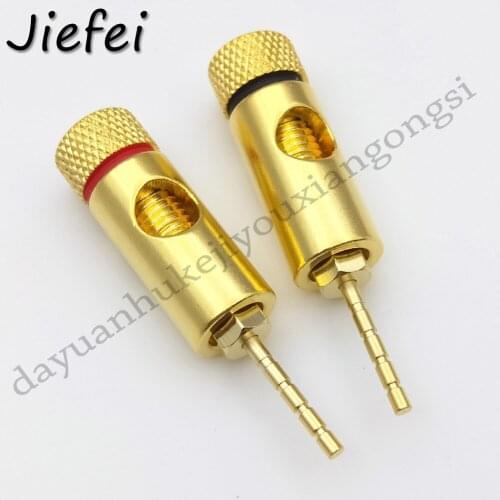 2pcs New high quality 2mm Banana Plug Terminals Gold plated Amp Wiring Pin Plug Adapter Hifi Speaker connector