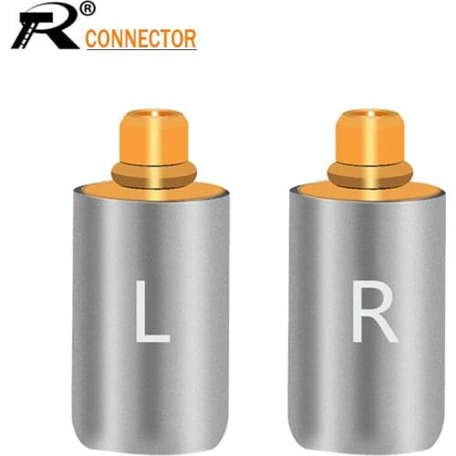 20Pcs/10Pairs Enthusiasts Jack L/R MMCX Black/Silver Earphone Pin Plug For Shure ED5 SE535 Gold Plated Connector