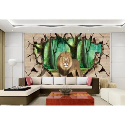 Background wall lion wallpaper for walls 3 d Living room bedroom hd 3d wallpaper rolls for wall 3d