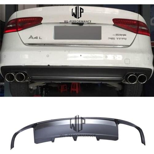 A4 B8 S4 Style High Quality PP Material Rear Lip Diffuser Car Styling For Audi A4L B8 Standard Bumper 2009-2012