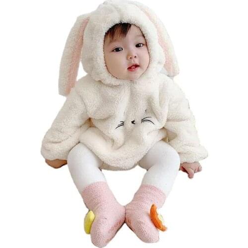 Baby Girls Bodysuit Hooded Long Sleeve Baby Clothes 0-12 Months Newborn Clothing Body Bebe Jumpsuit