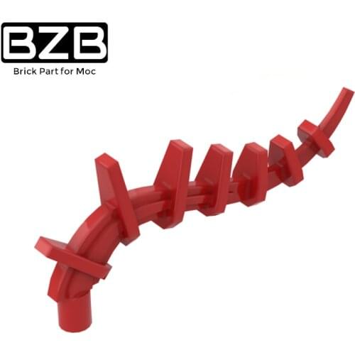BZB MOC Plant Vine Seaweed Attachment Tthorn Bionic Spine 55236 Creative High-tech Building Block Model Kids Toys DIY Best Gifts