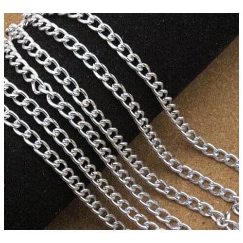 Free SHip 10 Meter Lot 2mm / 4mm wide Stainless Steel Smooth Curb Link Chain Jewelry Finding /Marking Chain For Diy Jewelry