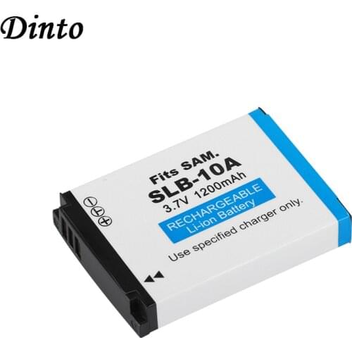 Dinto 1pc 1200mAh SLB-10A SLB10A SLB 10A Li-ion Digital Camera Battery Pack for Sansung PL50 PL60 PL85 PL610 L100 L110 L200