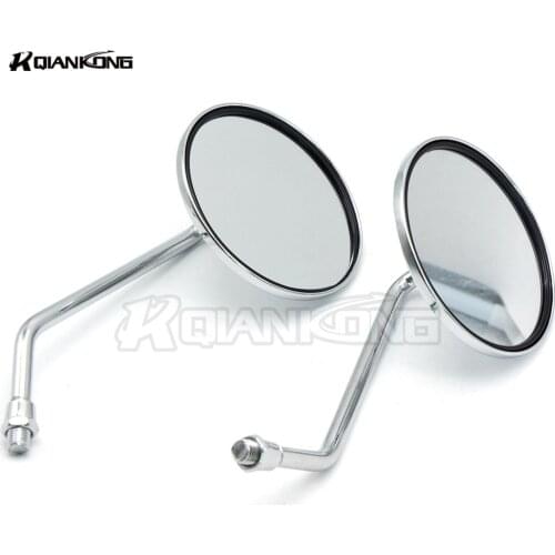 For Universal motorcycle rearview mirror 10mm 8mm motorcycle mirrors chrome For Honda HORNET 250 600 900 Honda Big Sheep FJS400