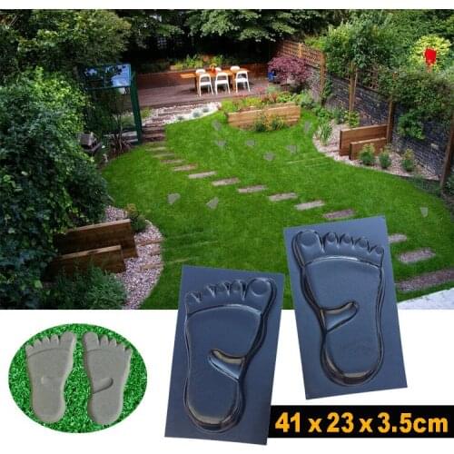 Foot Shape Molds Garden Paths Walk Pavement Concrete Mould DIY Manually Paving Cement Brick Stone Road Mold