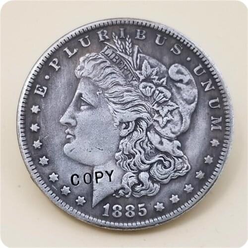 Hobo Nickel two face 1885 Morgan Dollar COPY COIN